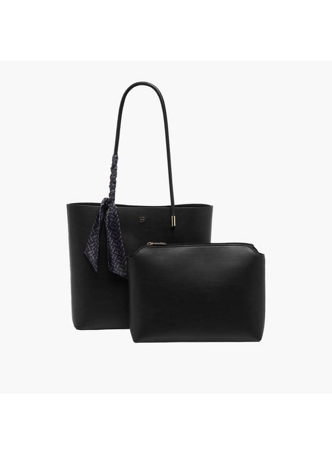 Flora Bella Monogrammed Tote Bag and Scarf Set - Image 1