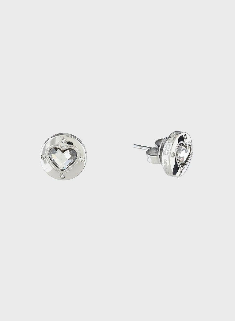 GUESS Crystal Heart Chic Stud Earrings for Women - Image 1