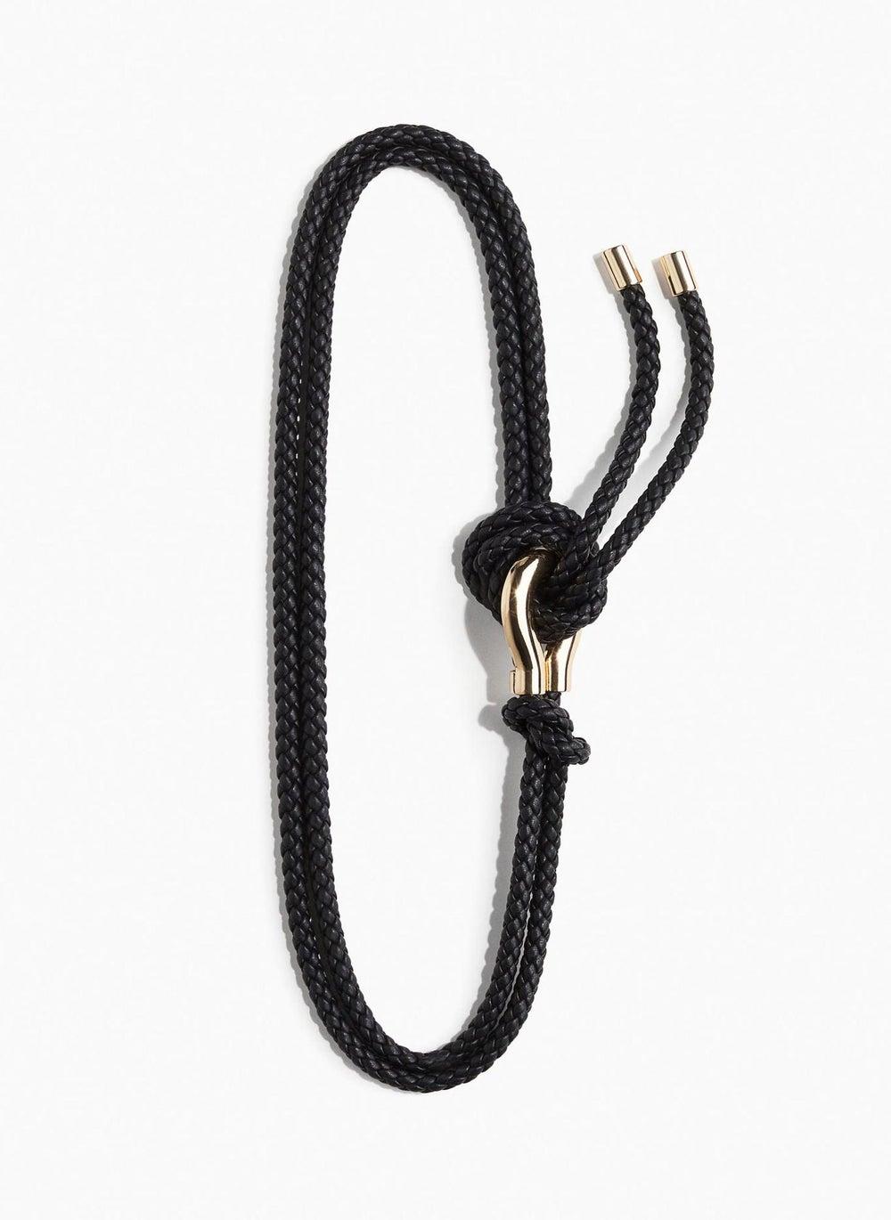 H&M Elegant Braided Faux Leather Waist Belt - Image 1