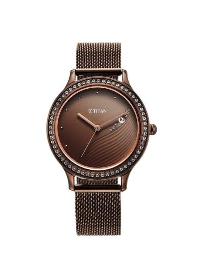 Titan Purple Glam Analog Watch - Elegant Brown Timepiece - Image 1