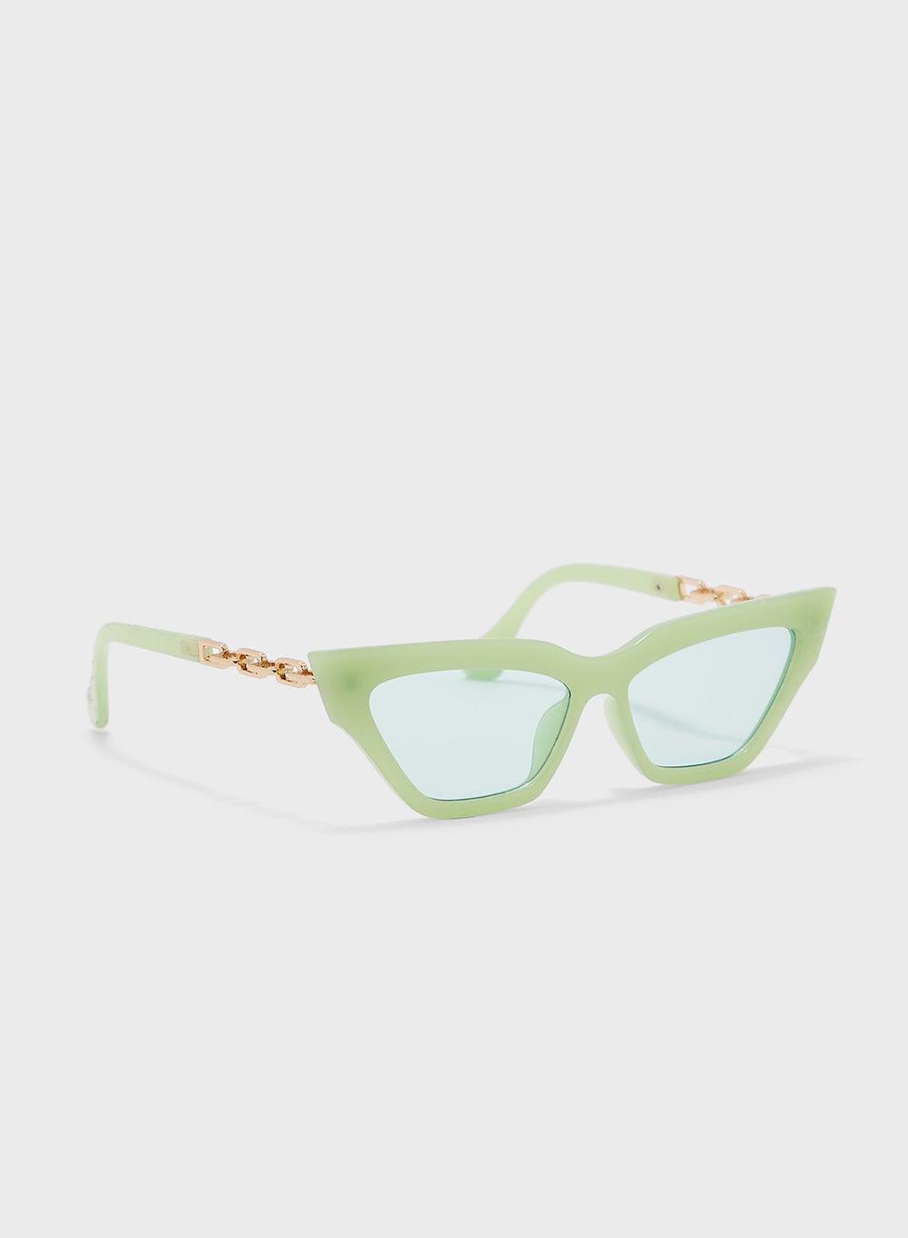 ELLA Chain Arm Cat Eye Sunglasses - Chic UV Protection - Image 1