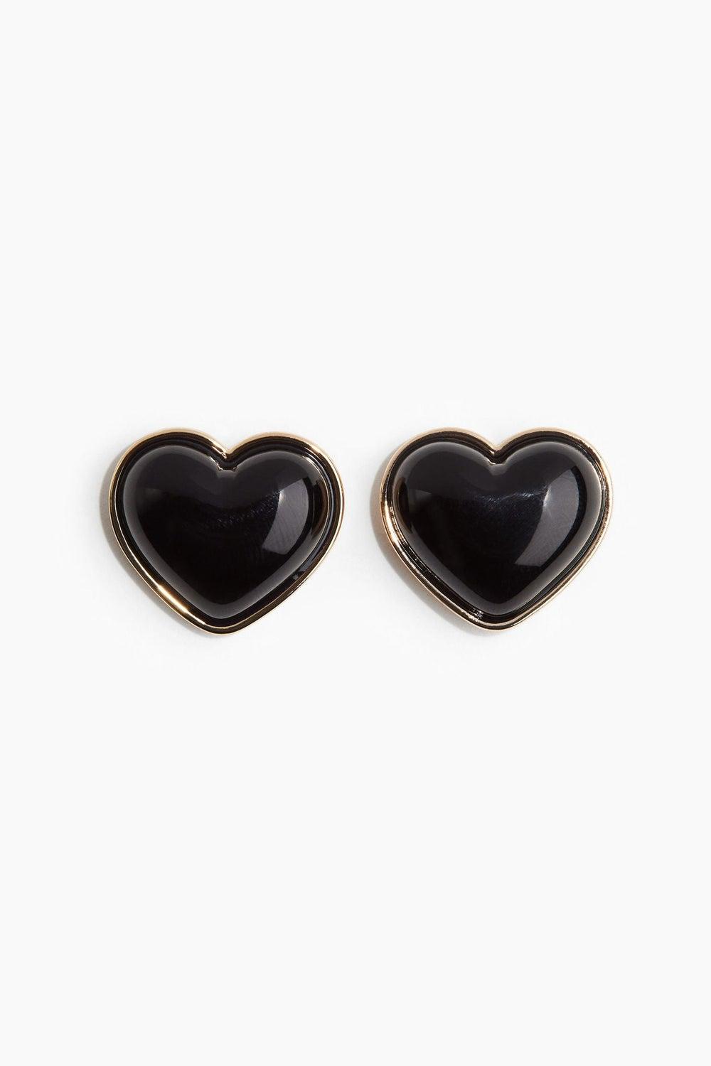 H&M Captivating Heart-Shaped Stud Earrings - Image 1
