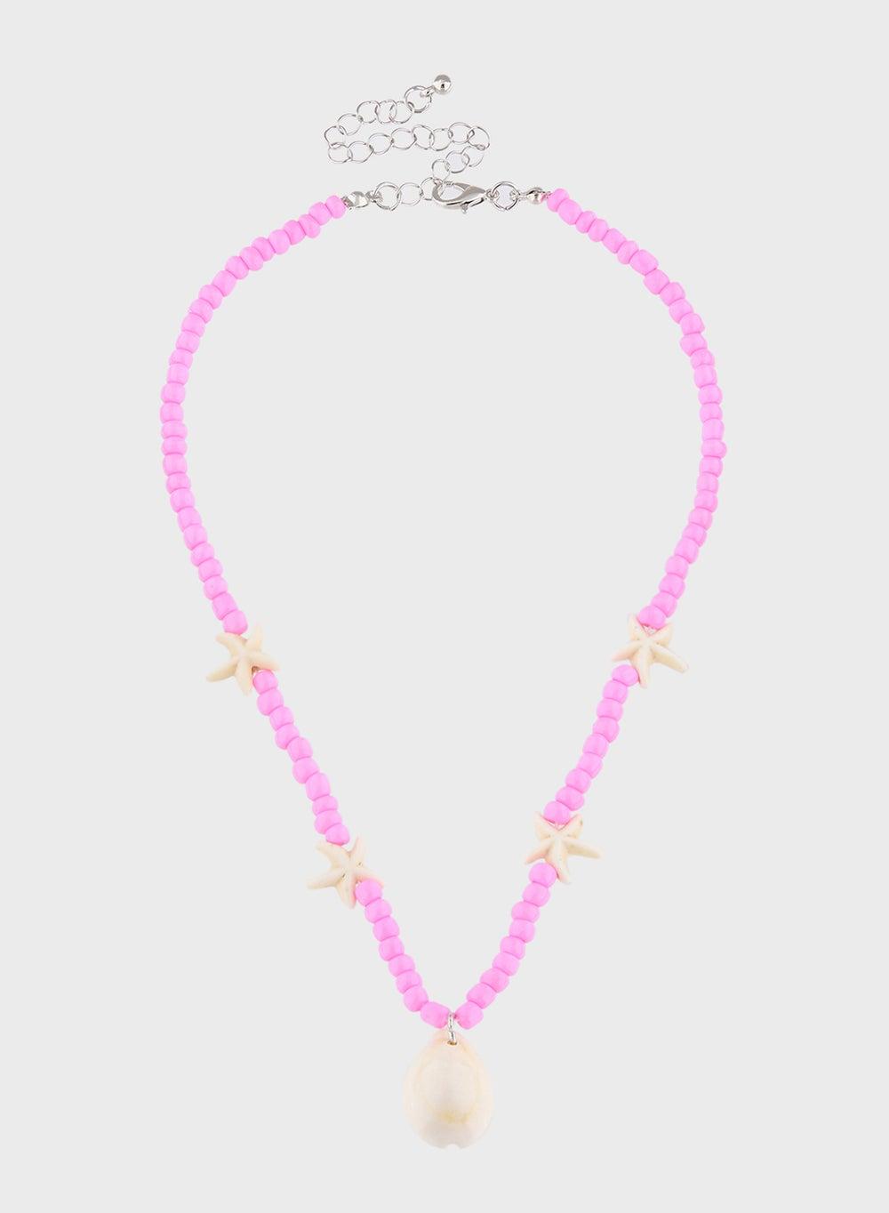 Ginger Beaded Shell Elegance Pendant Necklace - Image 1