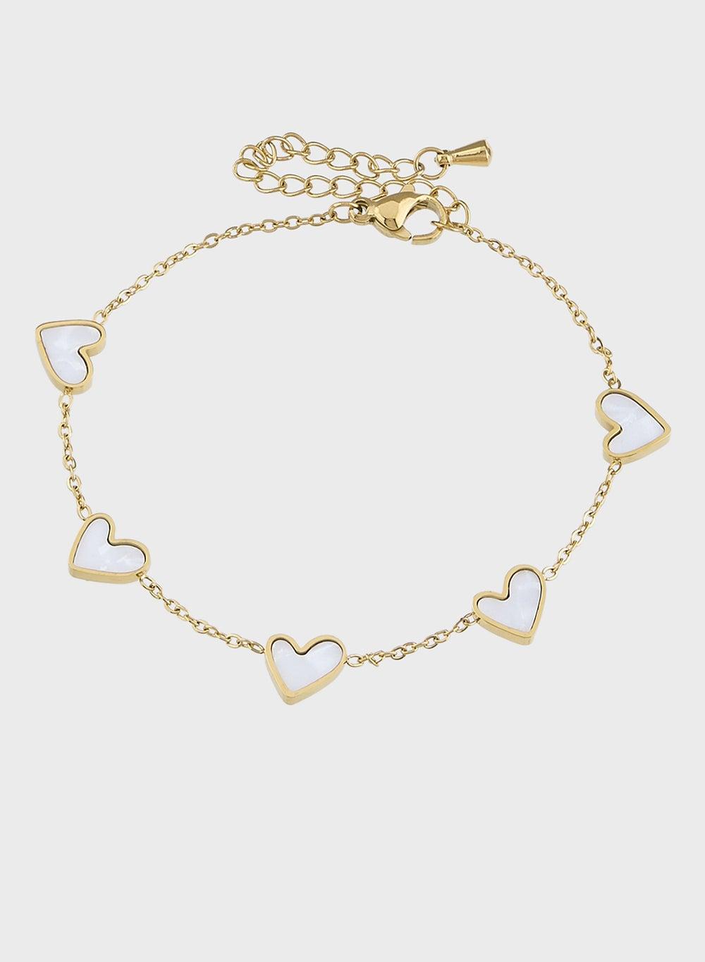 Staurtz Love Heart Elegance Bracelet in White - Image 1