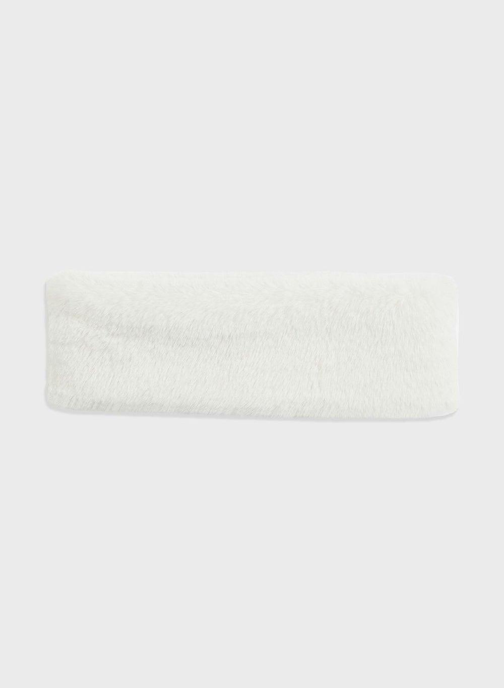 H&M Luxe Fur-Trimmed Headband for Elegant Styling - Image 1