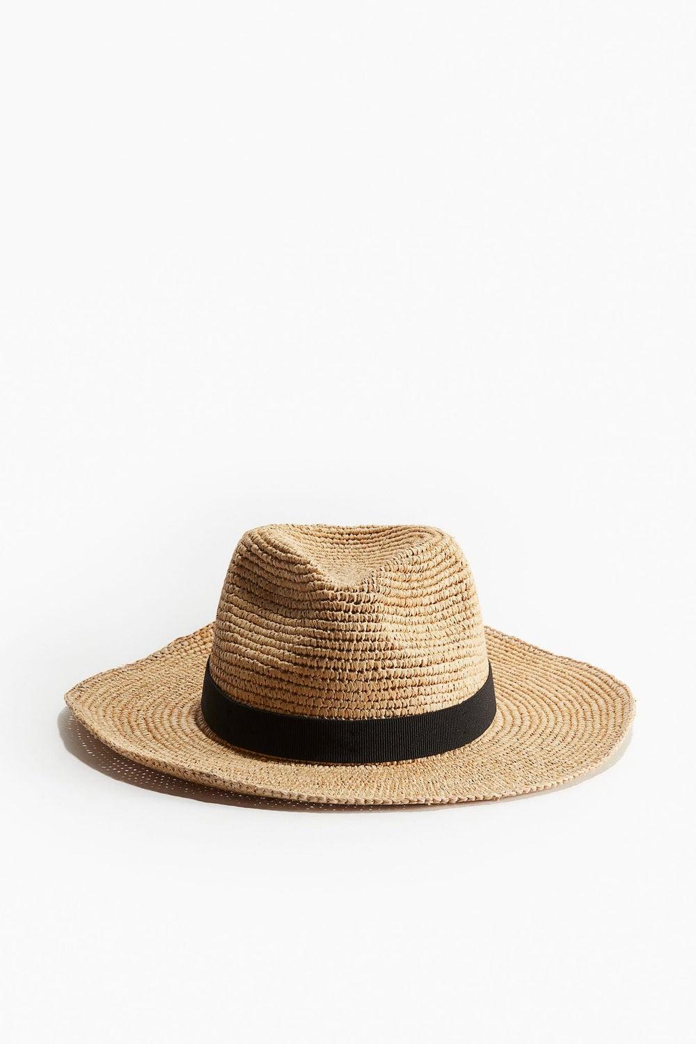 H&M Chic Traveler Foldable Straw Fedora Hat - Image 1