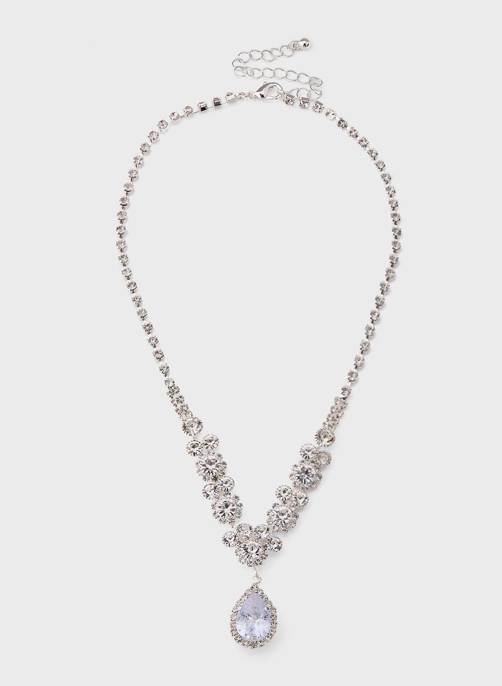 Ella Limited Edition Diamante Necklace & Earring Set - Image 1