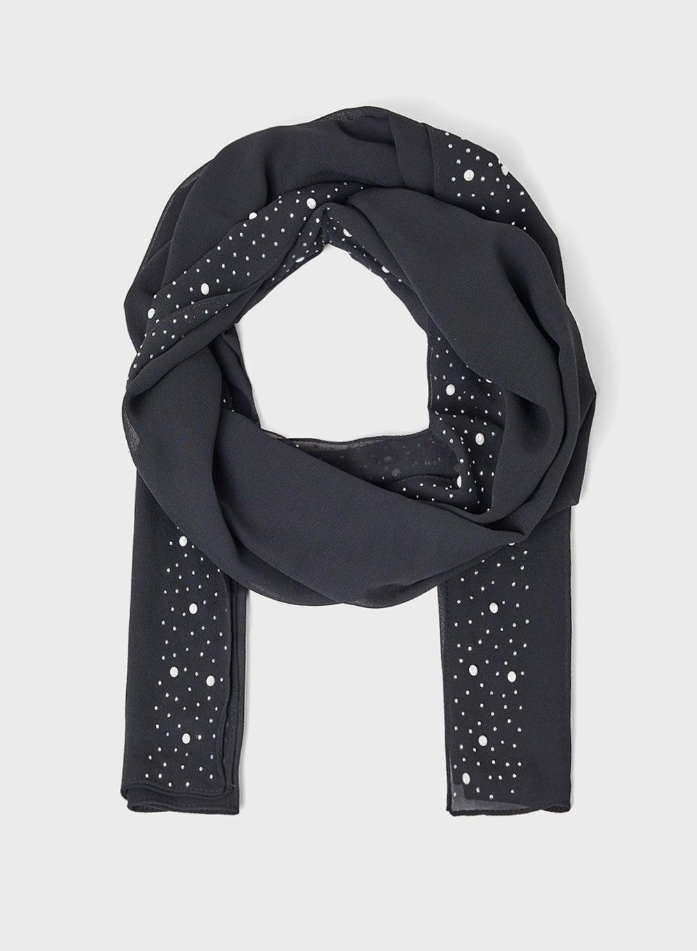 Khizana Pearl-Embellished Long Hijab Scarf - Elegance Redefined - Image 1