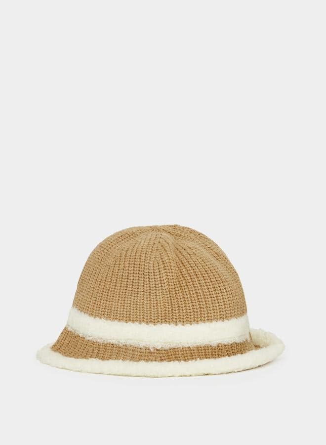 Styli Two Stripe Crochet Hat – Chic Winter Elegance - Image 1