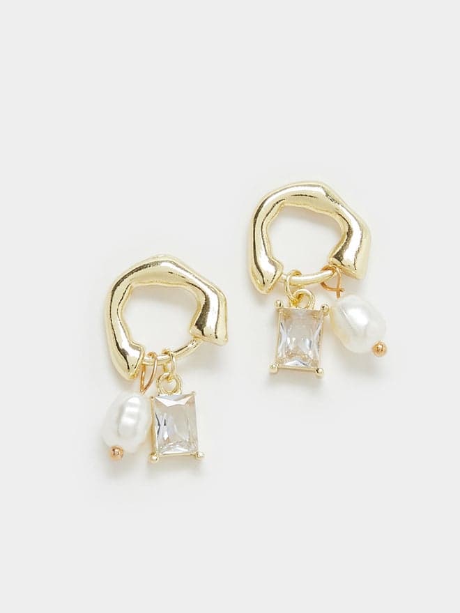 Styli Two Drop Casual Earrings - Chic Elegance for Every Woman - Image 1