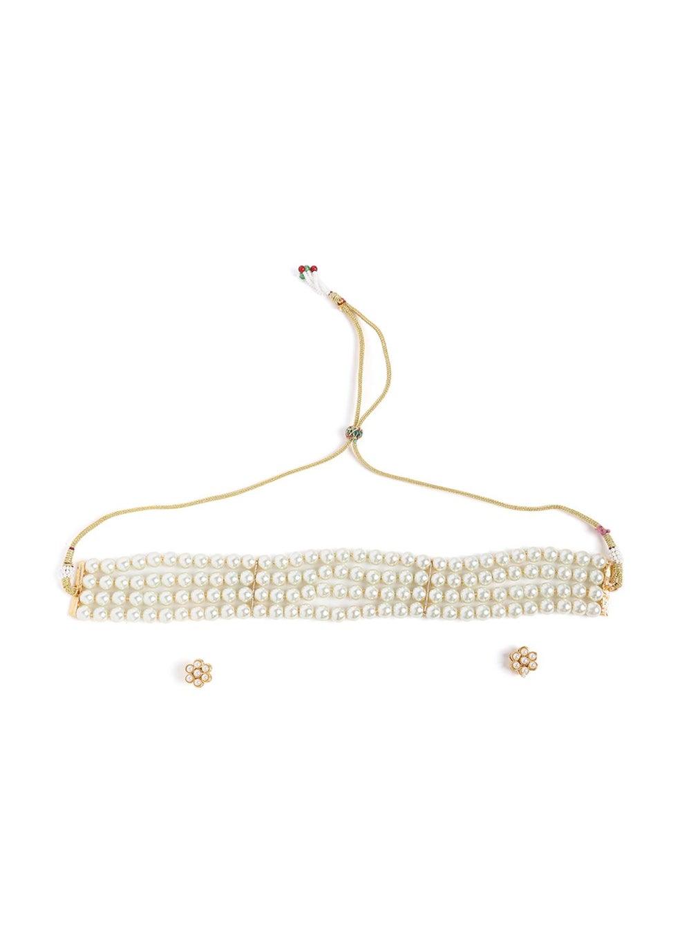 SOHI White Pearl Elegance Set for Women - Image 1