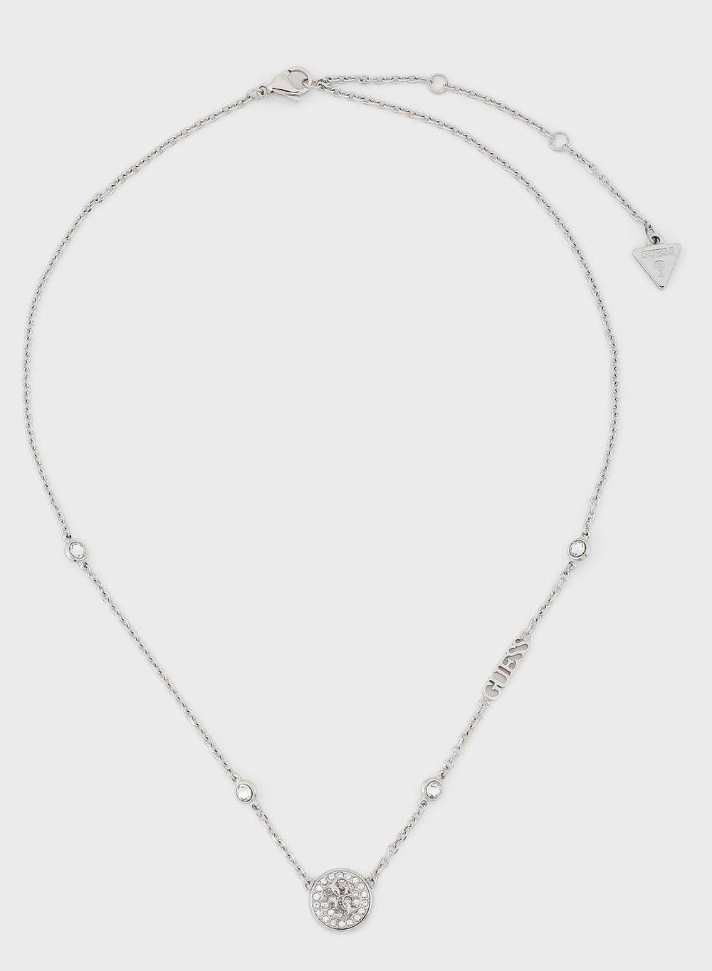 GUESS Pave 4G Coin Elegance Necklace for Women - Image 1