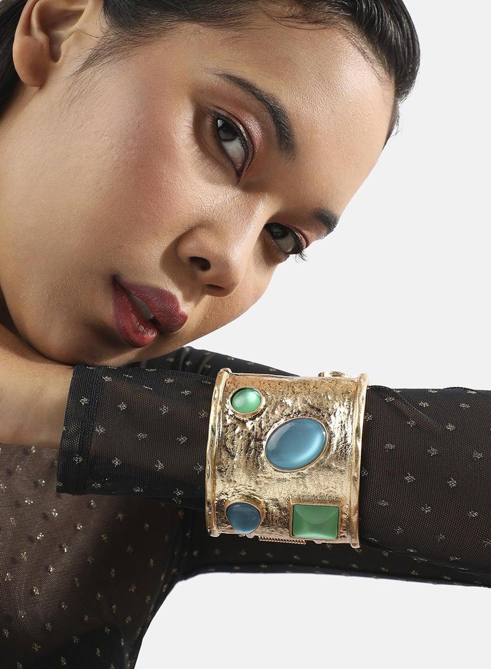 SOHI Aqua Allore: Elegant Statement Bracelet for Special Occasions - Image 1