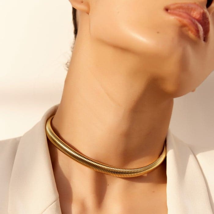 Noya Freya 18K Gold Plated Chic Choker Necklace - Image 1