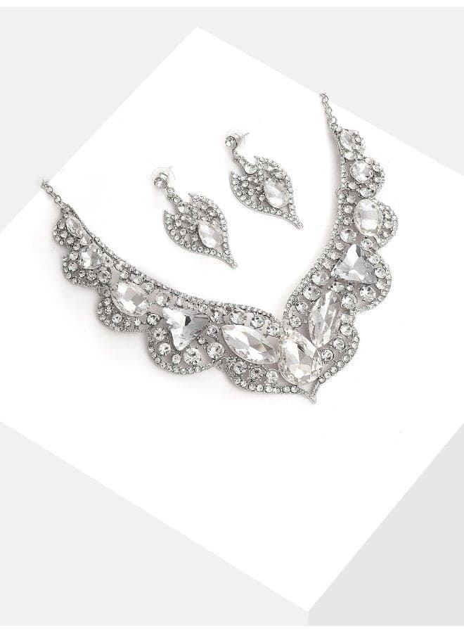 SOHI Evening Elegance Crystal & Diamond Jewellery Set - Image 1