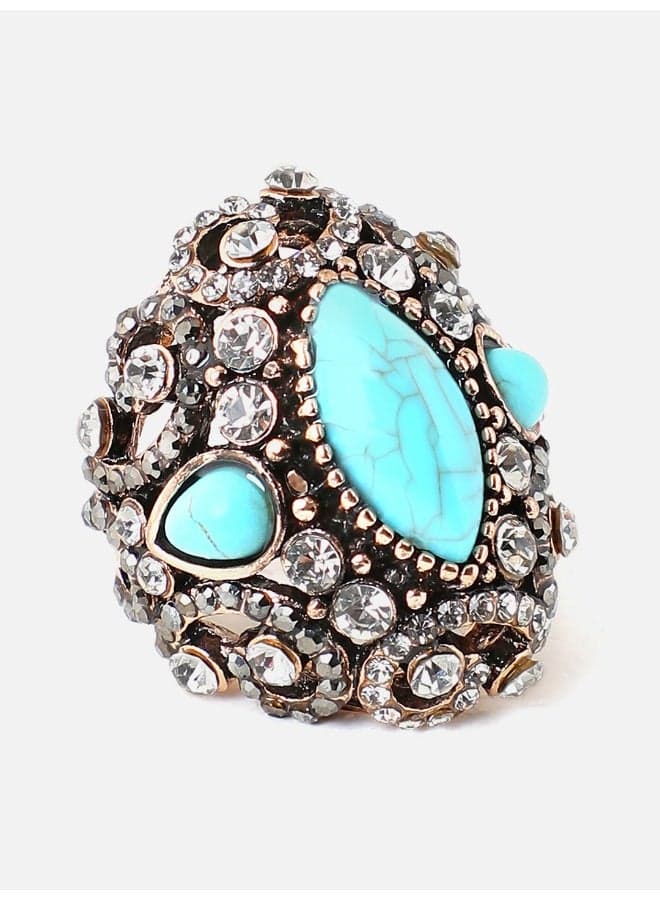 SOHI Crystal Elegance Party Ring for Women - Image 1