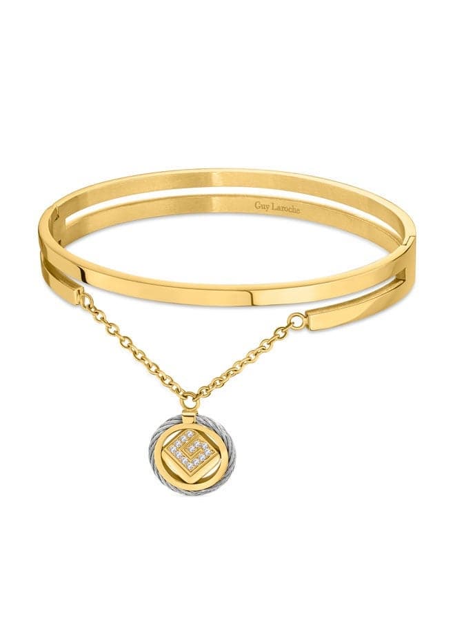 Guy Laroche Camille Elegance Bangle - Silver and Gold Blend - Image 1