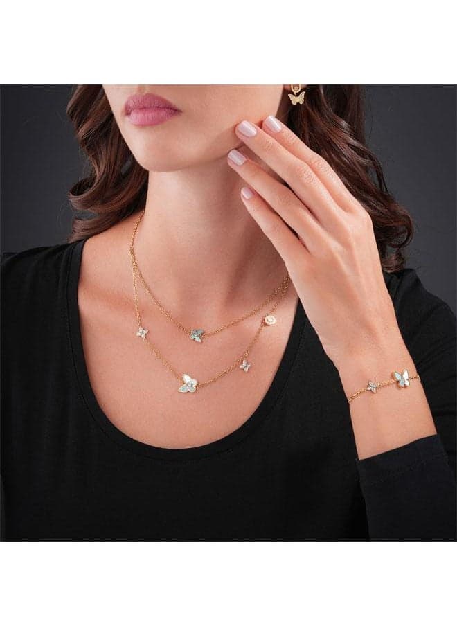 CERRUTI 1881 Mariposa.2 Gold & Blue MOP Jewelry Set for Women - Image 1