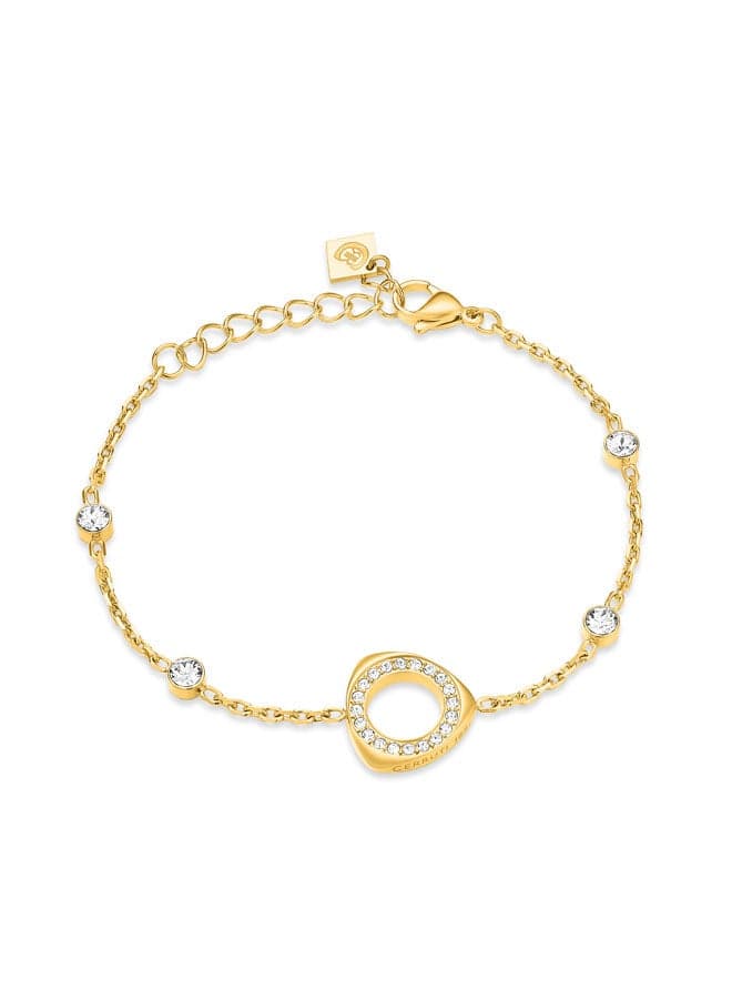 CERRUTI 1881 Giulia Gold Crystal Triangular Charm Bracelet - Image 1