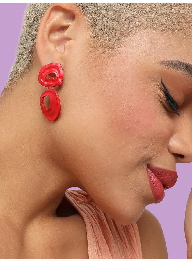 SOHI Ethnic Gold Drop Earrings – Timeless Elegance - Image 1