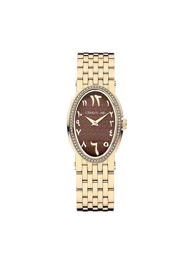 CERRUTI 1881 NORICA CIWLG2206604 Gold Oval Analog Watch for Women - Image 1