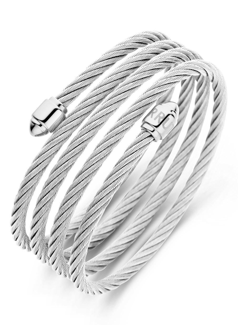 CERRUTI 1881 Chiara Stainless Steel Spiraled Bracelet - Image 1