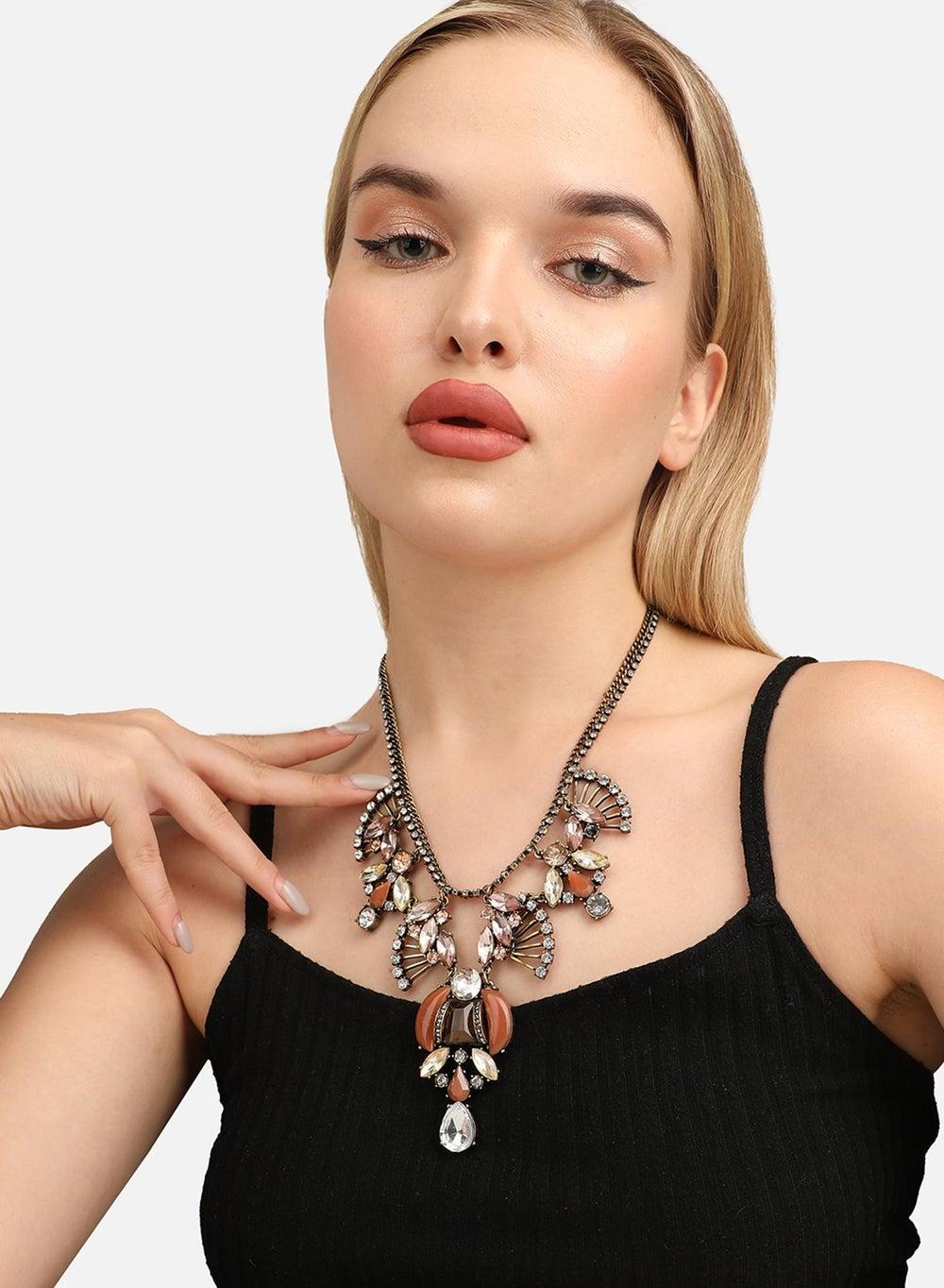 SOHI Designer Stone Necklace - Elegance for Every Occasion - Image 1