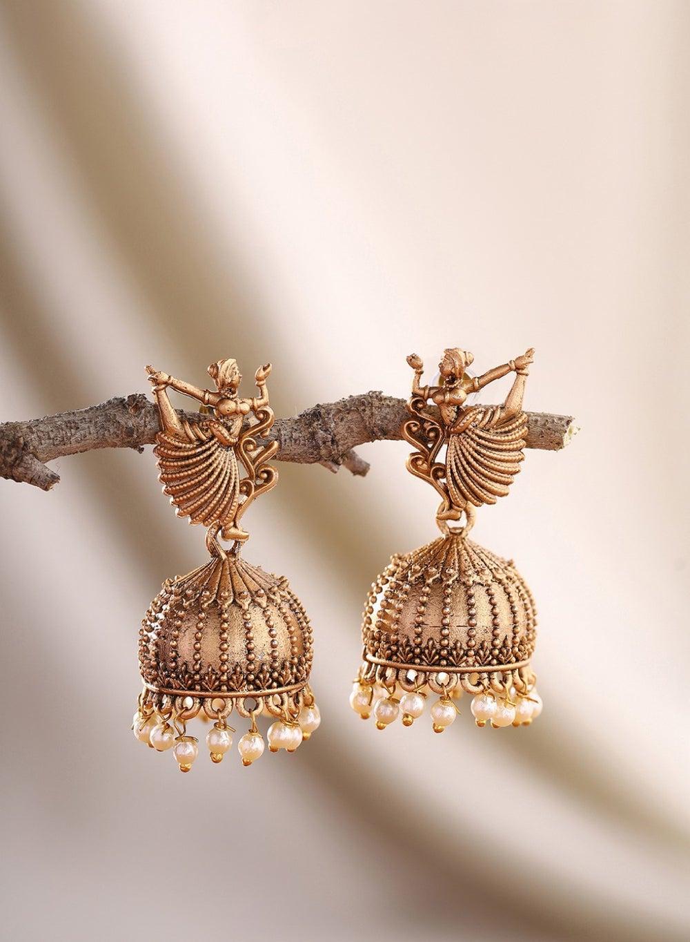 Priyaasi Gold-Plated Brass Jhumkas for the Modern Woman - Image 1