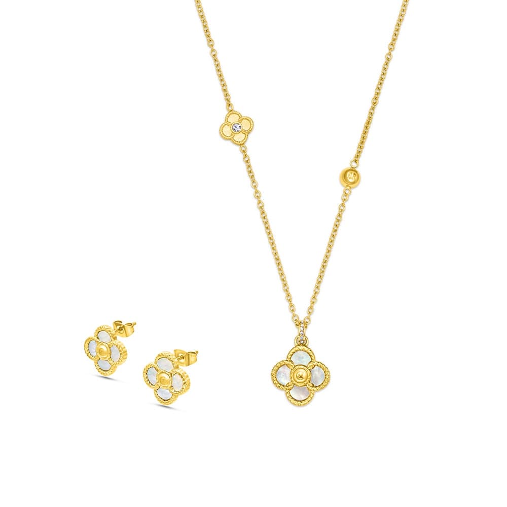 CERRUTI 1881 Petalos Gold Plated Elegance Set for Women - Image 1