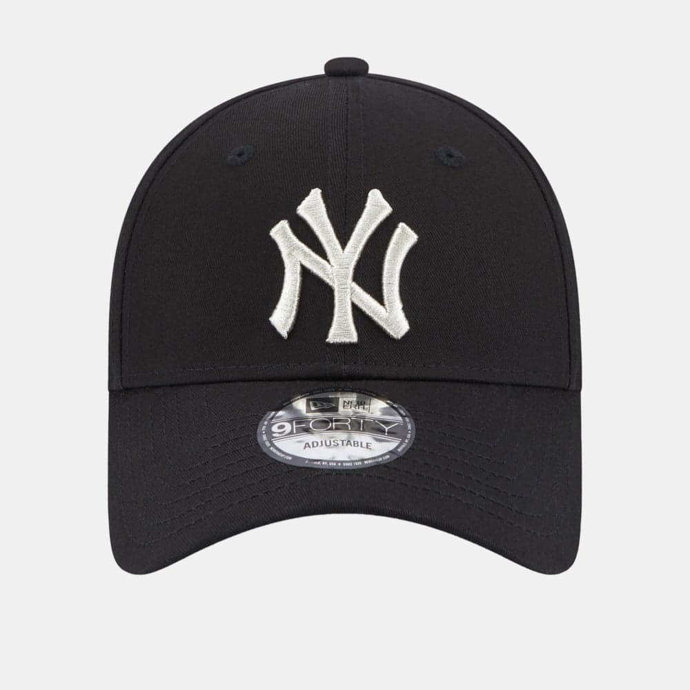 NY Yankees Metallic Logo Elegance Cap by New Era for Women - Image 1