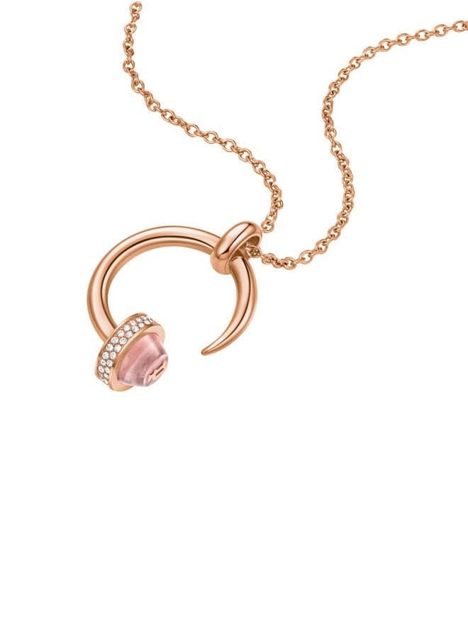 POLICE Rose Gold Quartz Necklace PEJLN0001503 for Women - Image 1