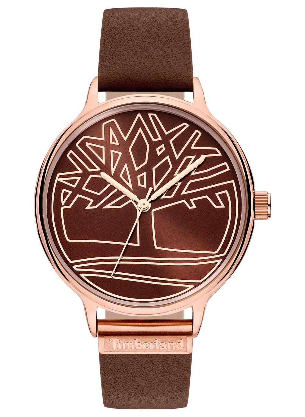 Timberland Tyringham 38mm Women's Leather Watch in Dark Brown - Image 1