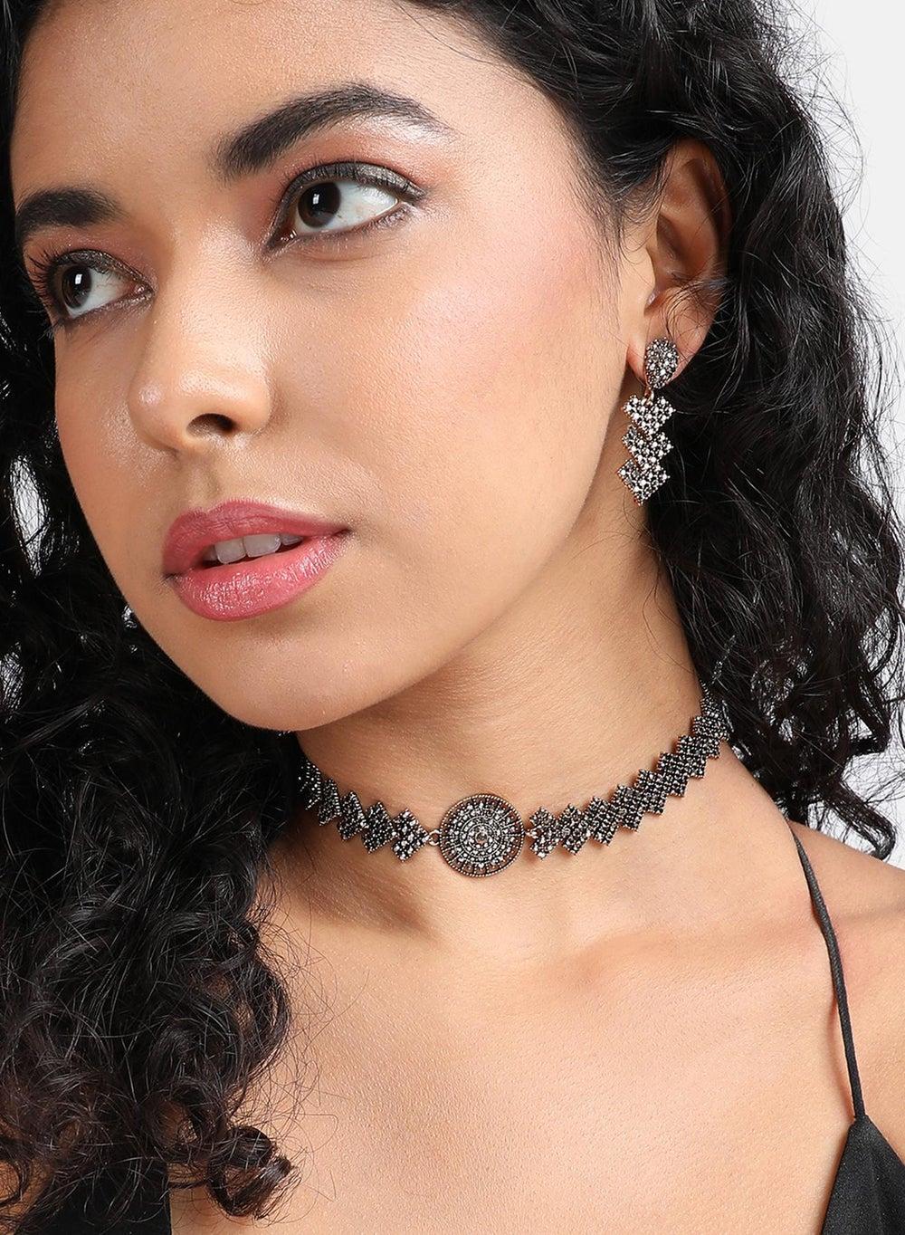 SOHI Crystal Elegance: Timeless Jewellery Set for Women - Image 1