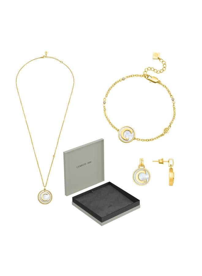 CERRUTI 1881 Circulo Gold & MOP Luxury Jewelry Set - Image 1