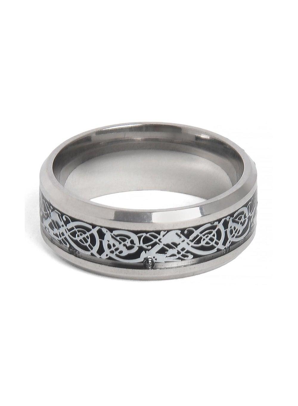 SOHI Black Designer Band – Elegant Finger Ring for Women - Image 1