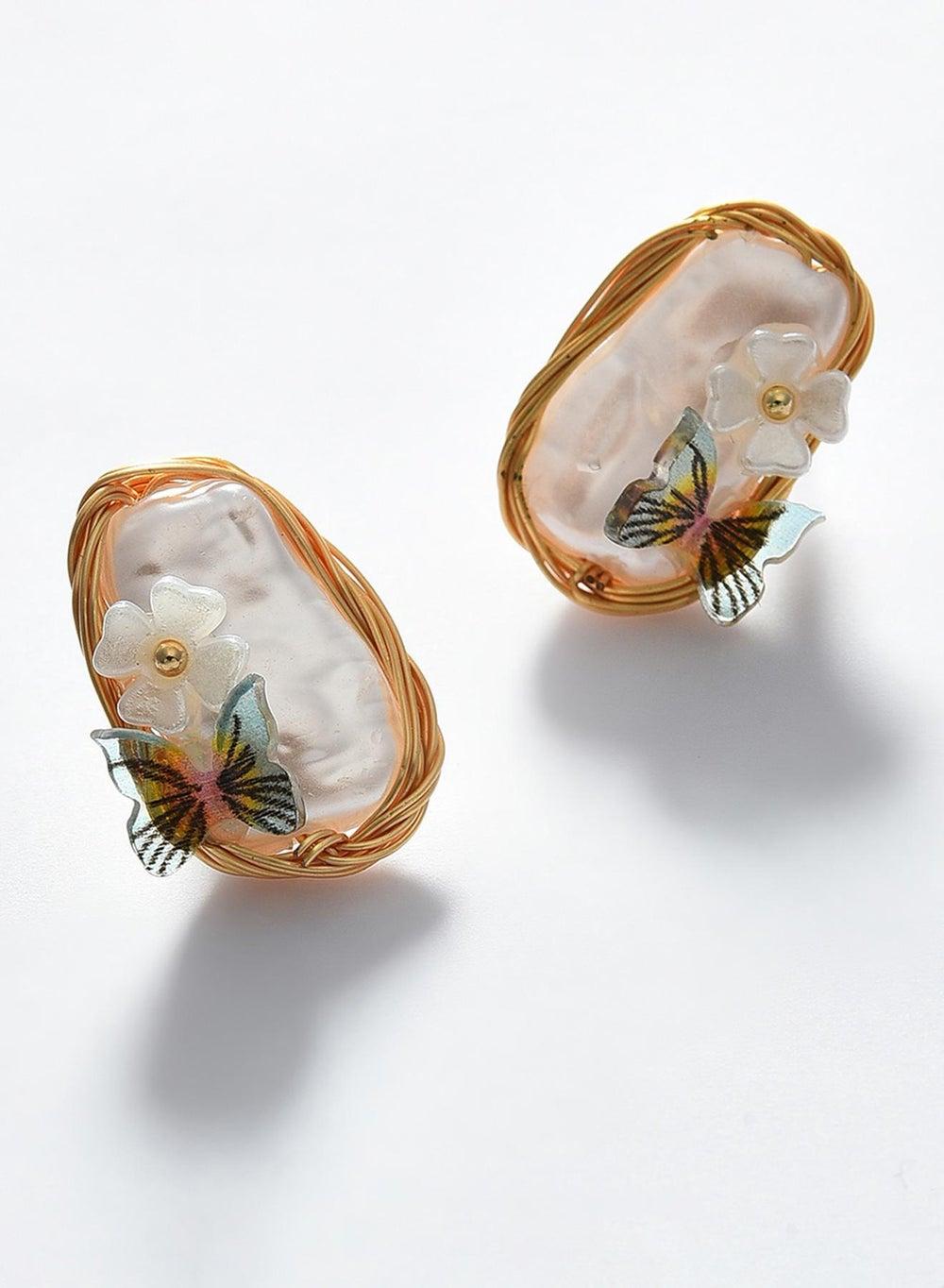 SOHI Butterfly Stud Earrings - Elegance Redefined - Image 1