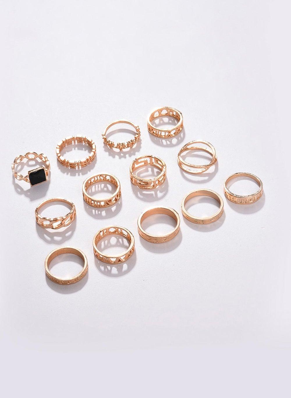 SOHI Glamour Collection: 13 Stone-Studded Rings for Women - Image 1