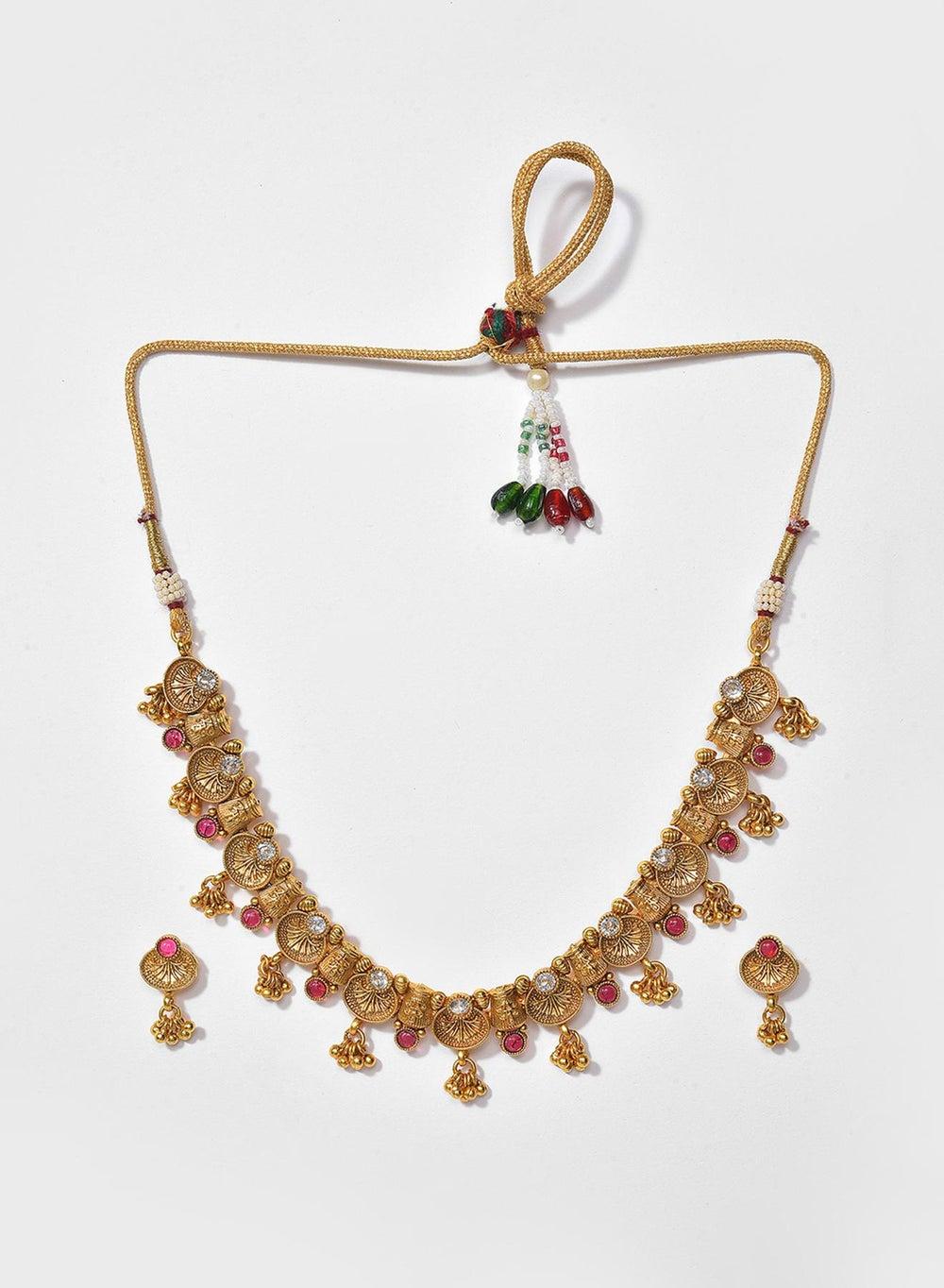 SOHI Pink Stone Elegance Jewelry Set for Women - Image 1