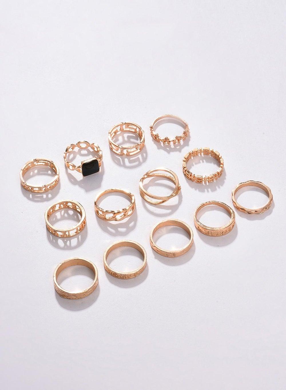 SOHI Elegance Collection: 13-Piece Women's Ring Set - Image 1