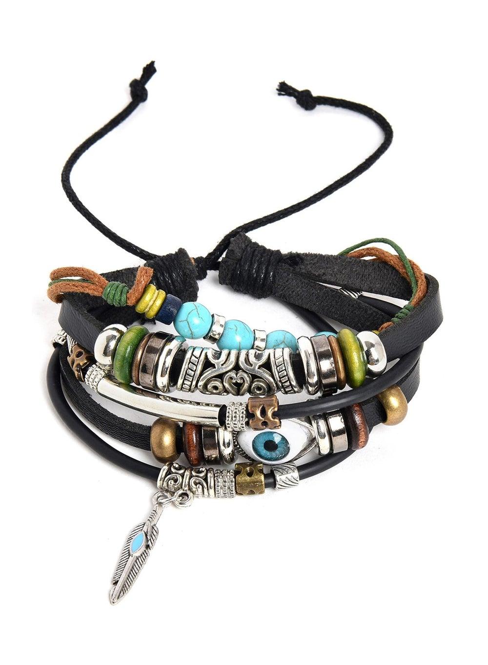 SOHI Evil Eye Multistrand Elegance Bracelet for Women - Image 1