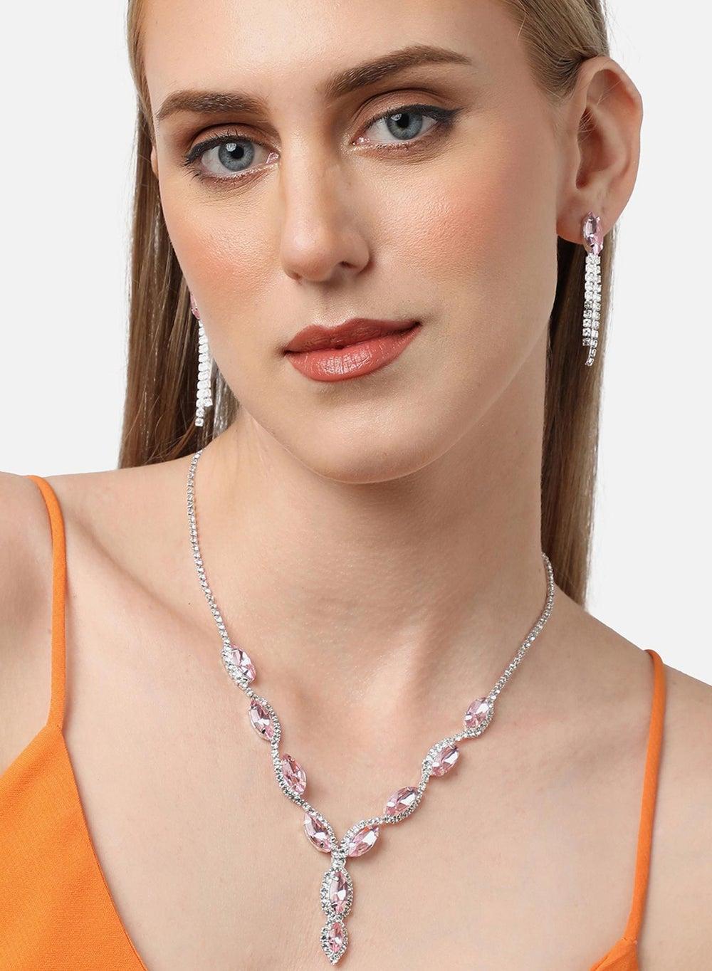 SOHI Elegant Crystal Party Jewellery Set for Women - Image 1
