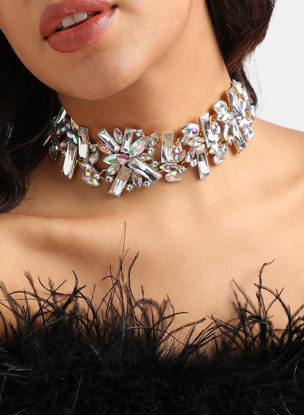 SOHI Glamorous Gold-Plated Kundan Choker Set - Image 1