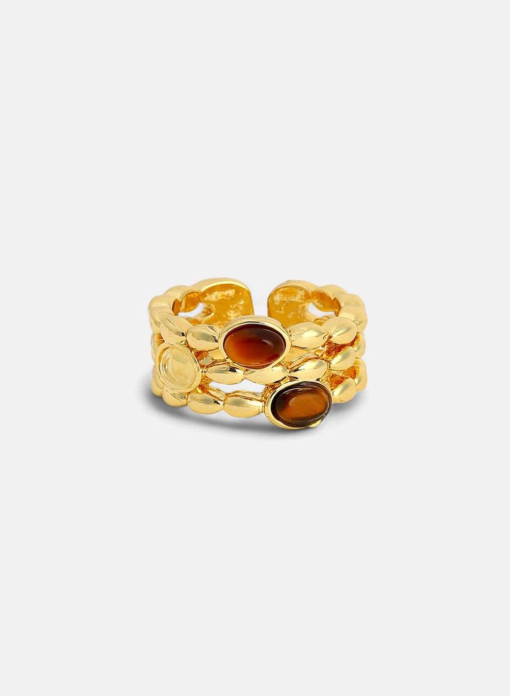 SOHI Stone Studded Elegance: Adjustable Ring for Women - Image 1