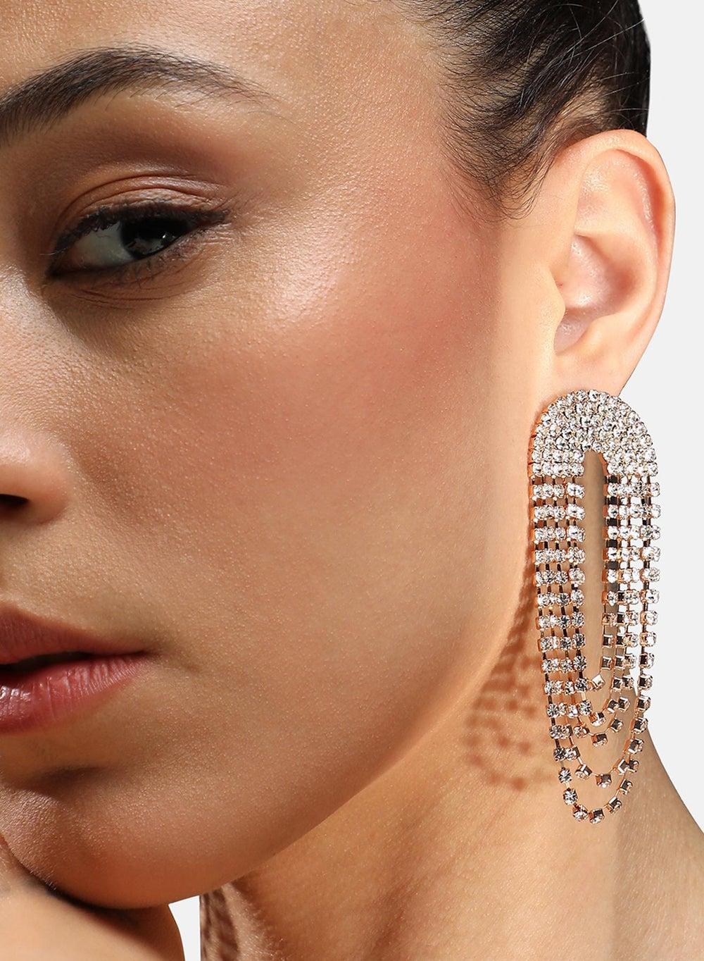 SOHI Bling Drop Earrings - Elegant Fashion Accessory - Image 1