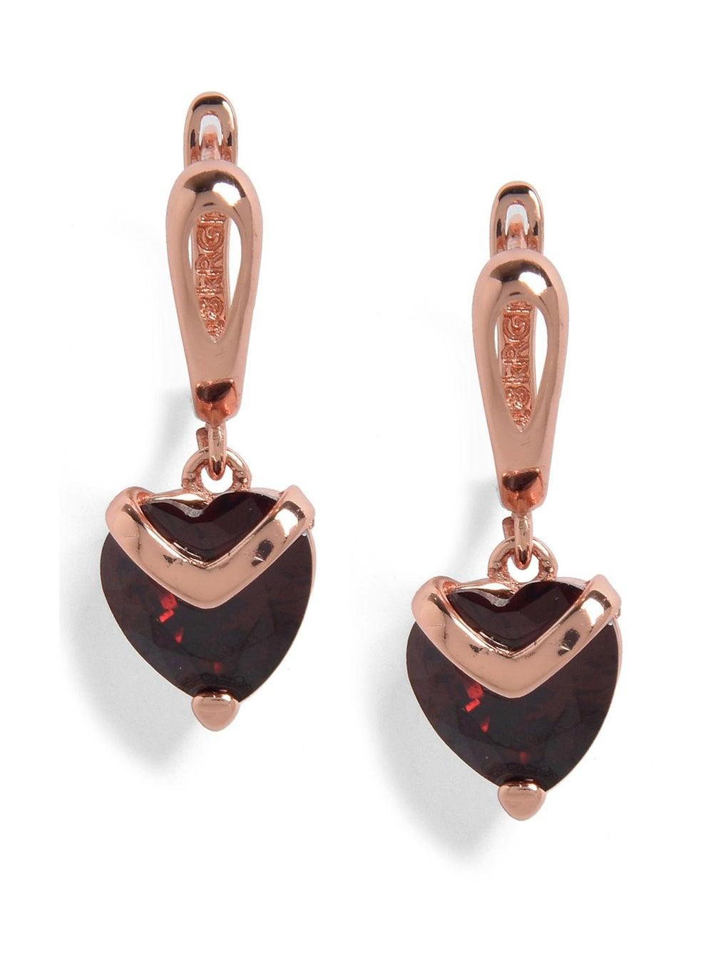 SOHI Red Contemporary Drop Earrings - Elegance Reimagined - Image 1