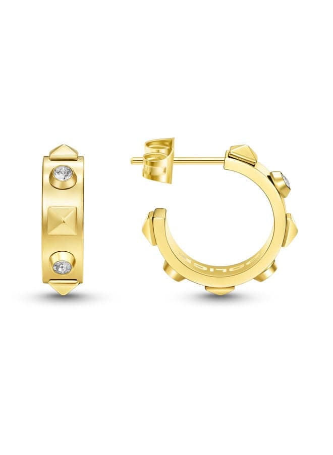 POLICE Fizzy Gold-Plated Crystal Earrings for Women - Image 1