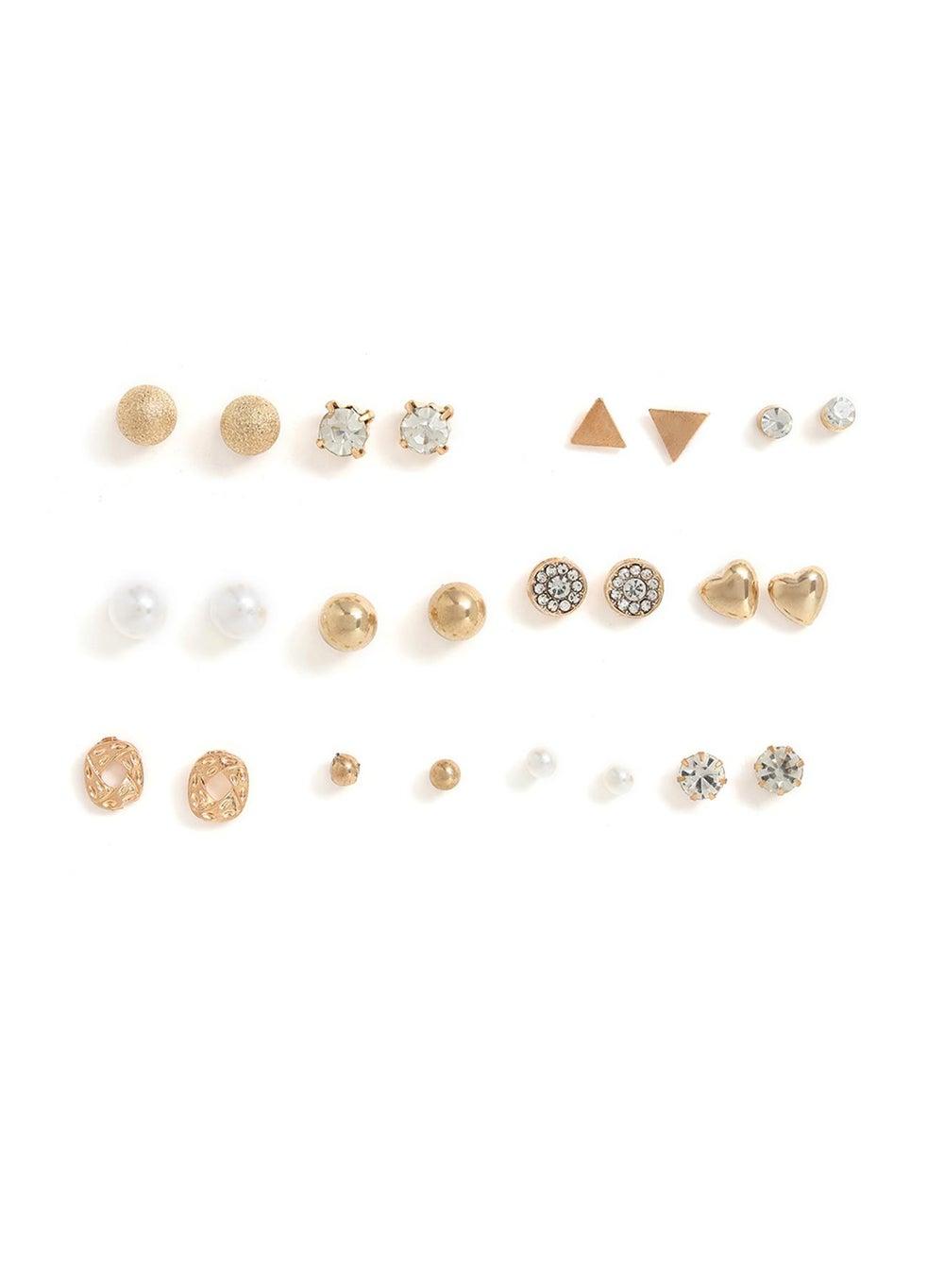 SOHI White Contemporary Stud Earrings - Elegance Redefined - Image 1