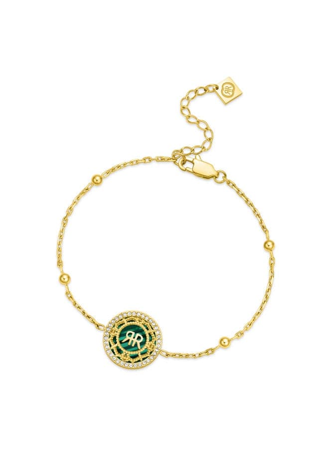 CERRUTI 1881 Arabesque.3 Gold Floral Bracelet with Crystals - Image 1