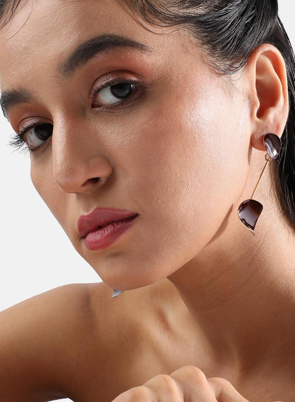 SOHI Stone Charm Drop Earrings – Timeless Elegance - Image 1