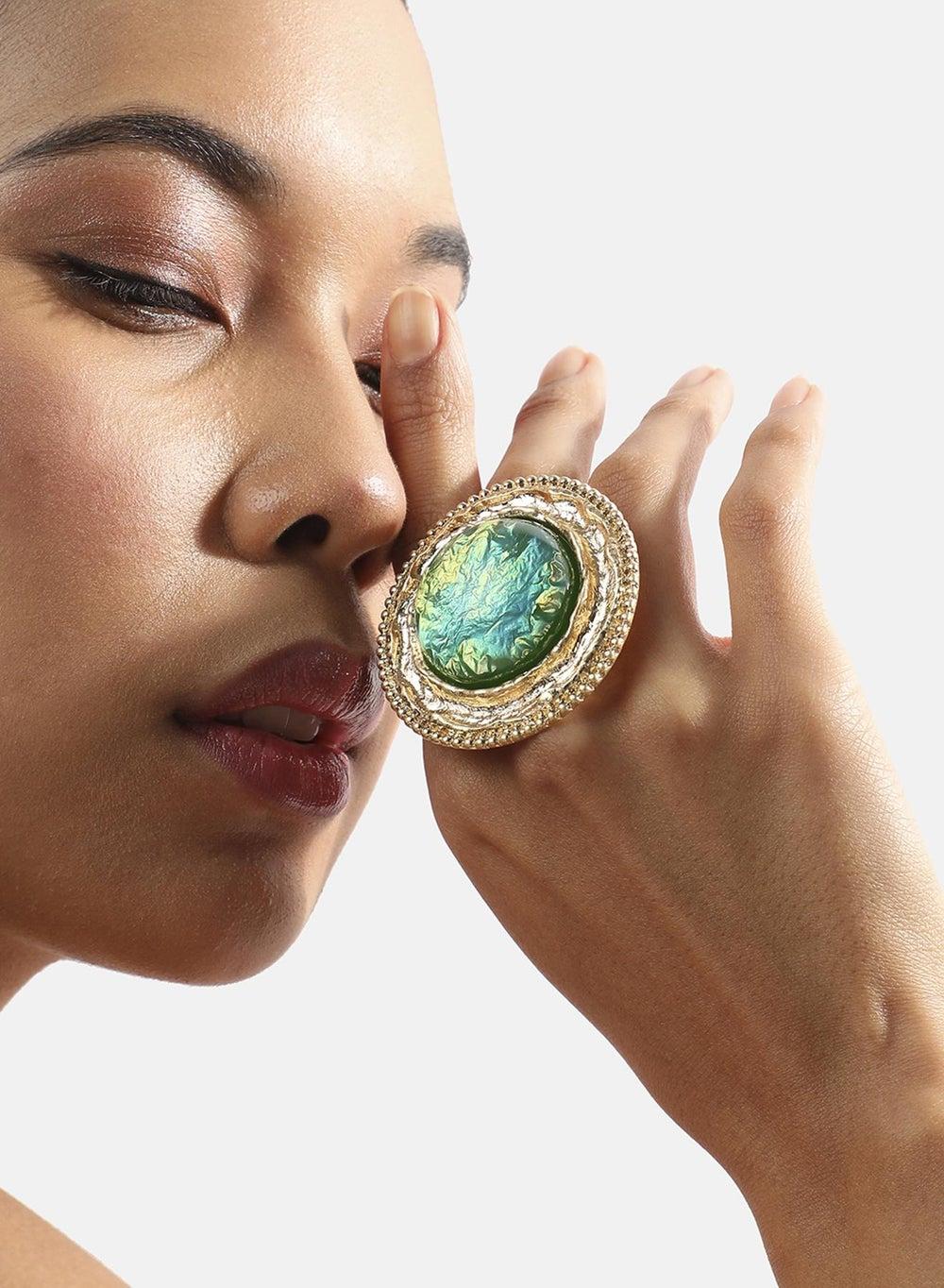 SOHI Riverie Opulence Statement Ring - A Touch of Elegance - Image 1